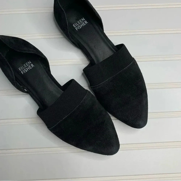 Eileen Fisher Flute Pointed Toe d'Orsay Flats - Picture 8 of 10